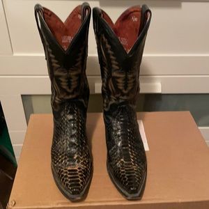 Western Boots Leather Black Dan Post